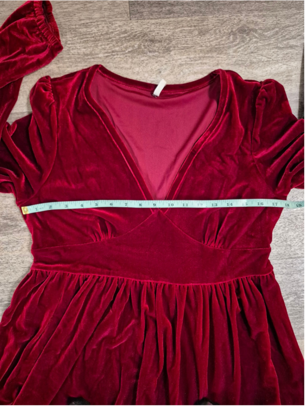 Women's Halara Red Velvet Long Sleeve Dress Plus XL - Picture 8 of 9